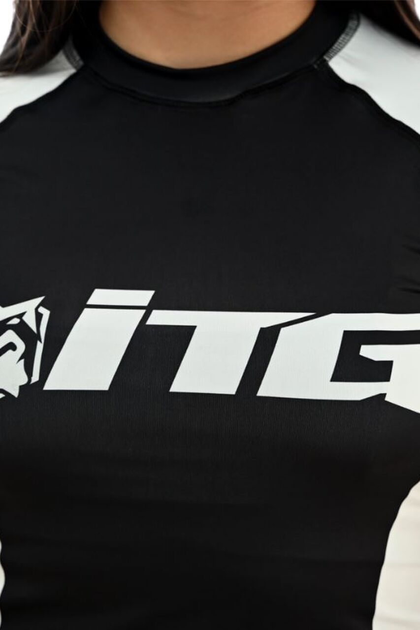 Rash Guard Feminina ITG Manga Curta Branca