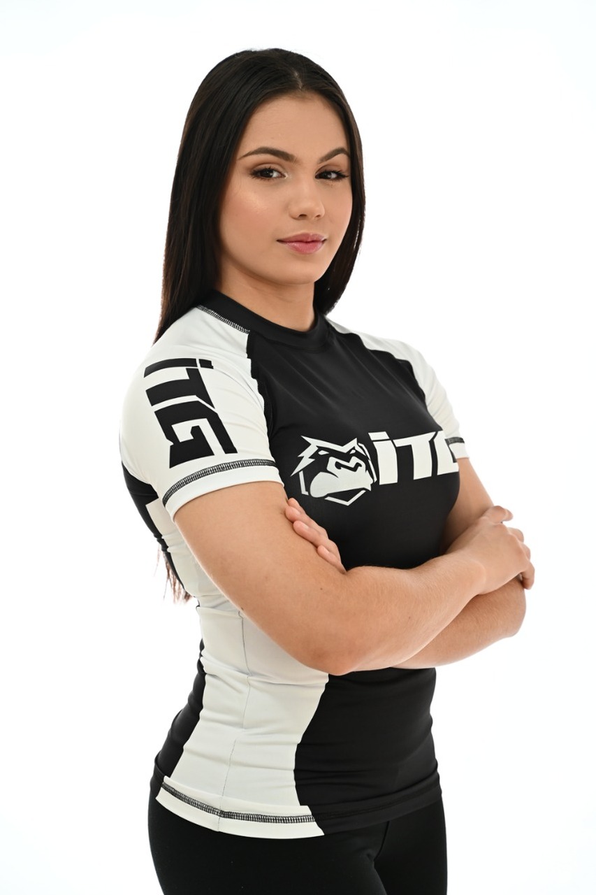 Rash Guard Feminina ITG Manga Curta Branca