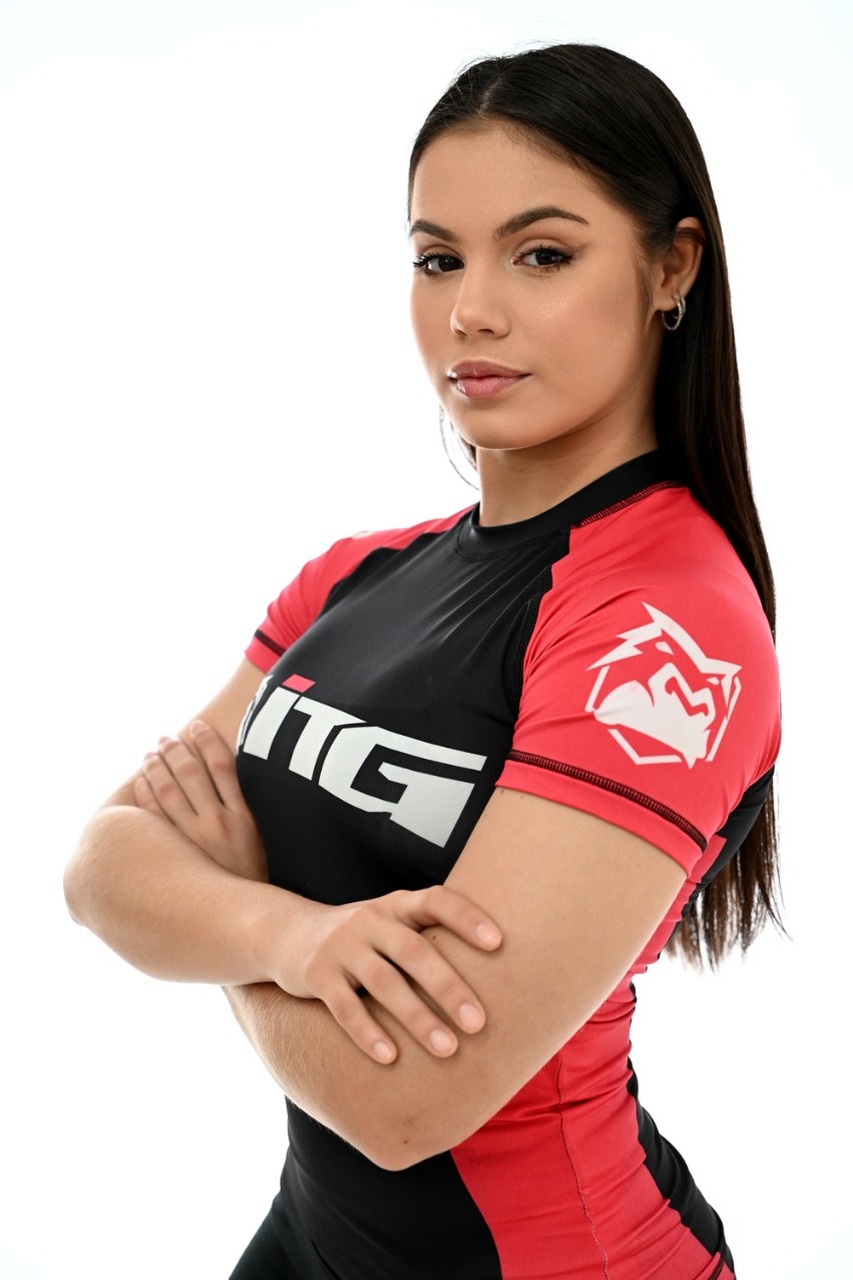 Rash Guard Feminina ITG Manga Curta Vermelha