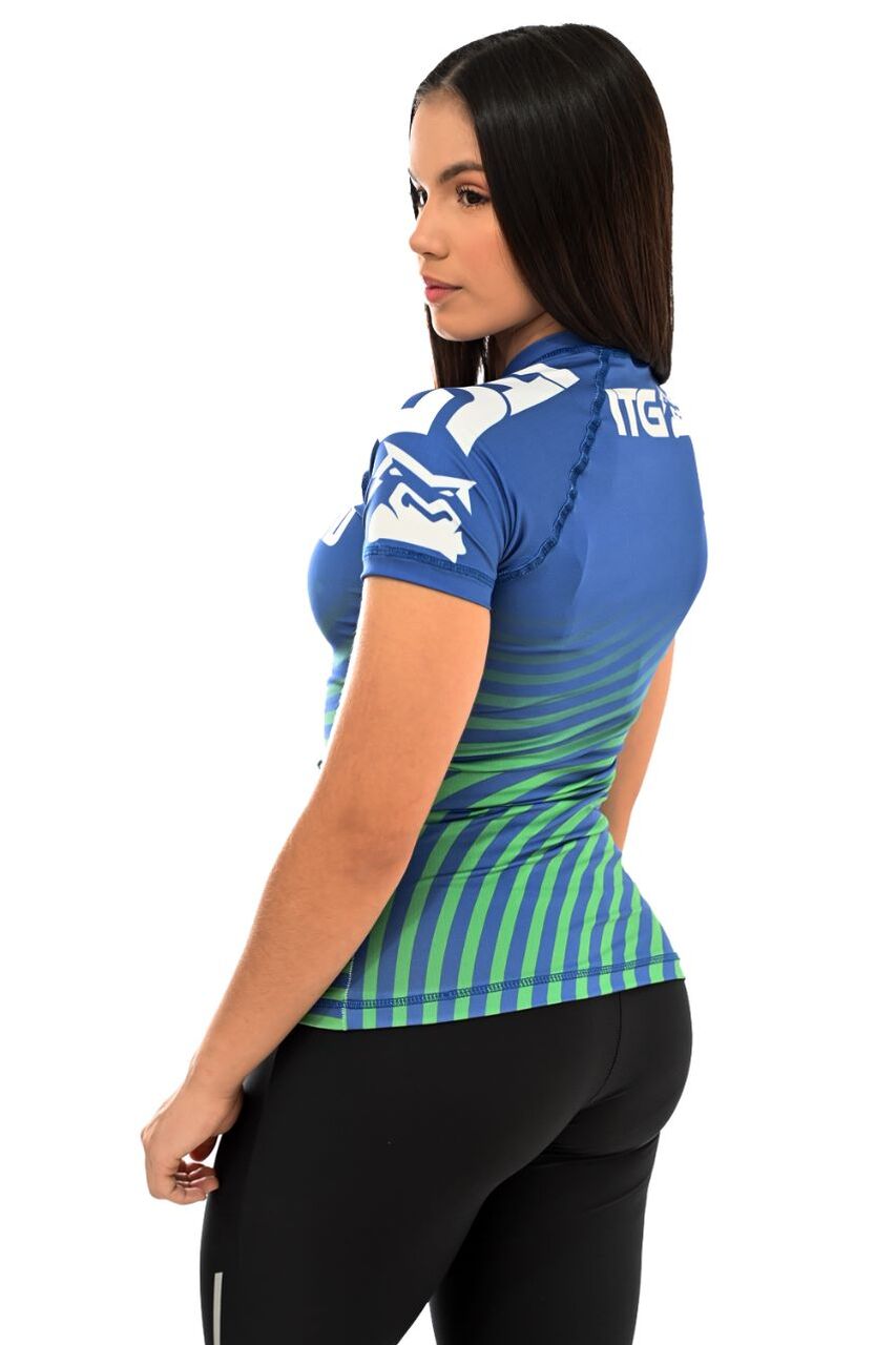 Rash Guard Feminina Brasil Azul