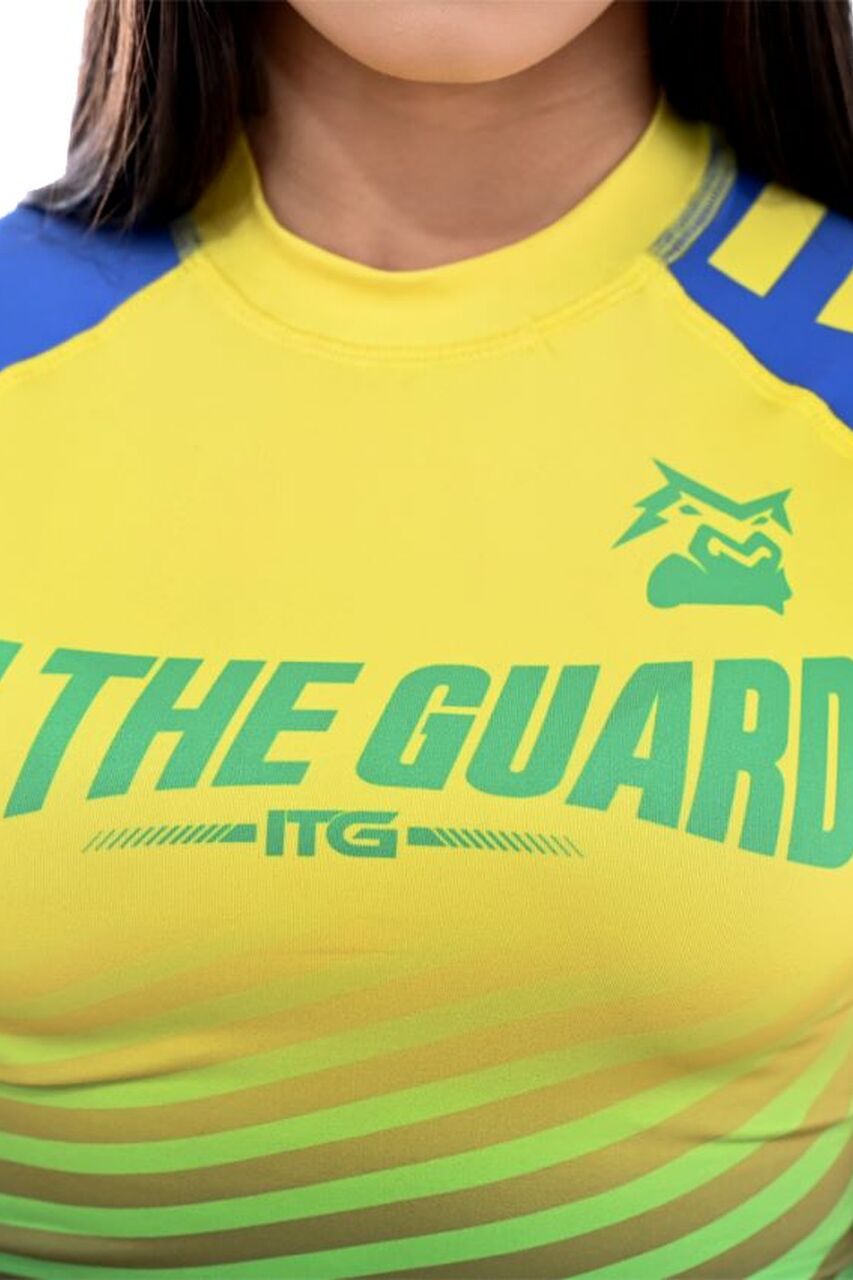 Rash Guard Feminina Brasil Amarela