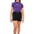 Rash Guard Feminina Cores Faixas Roxa