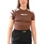 Rash Guard Feminina Cores Faixas Marrom